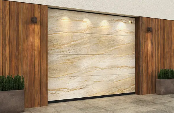 Цифровая печать на секционных воротах со скидкой 50%